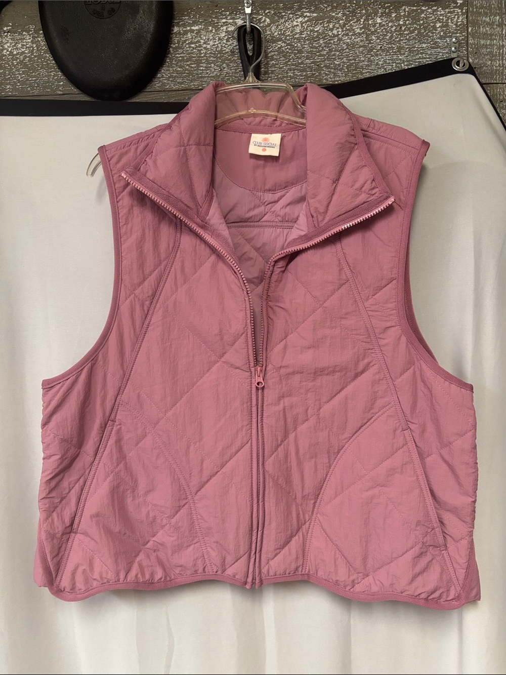 Quilted Pink Sleeveless Vest - Womens Jacket & Coat